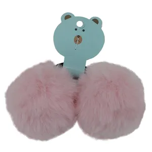 کش مو دخترانه مدل توپی کرکی بسته 2 عددی