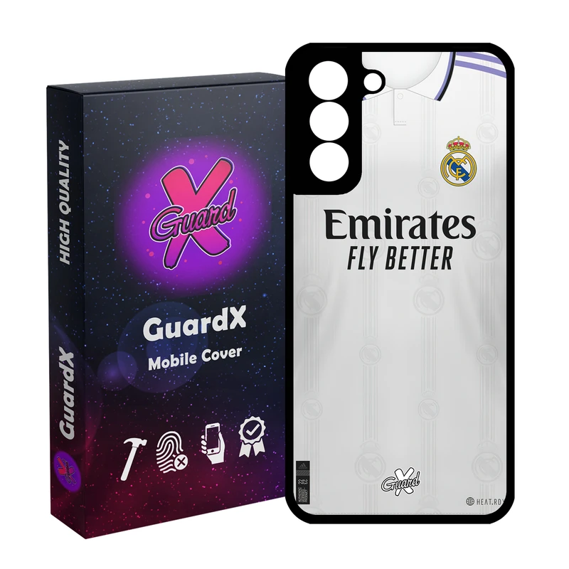کاور گارد ایکس طرح رئال مادرید مدل Glass10465 مناسب برای گوشی موبایل سامسونگ Galaxy S21 FE
