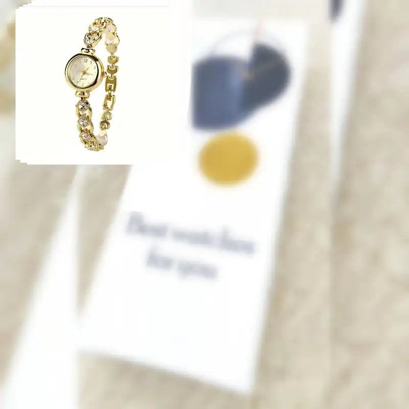 ساعت مچی عقربه ای زنانه مدل نگین دار دستبندی