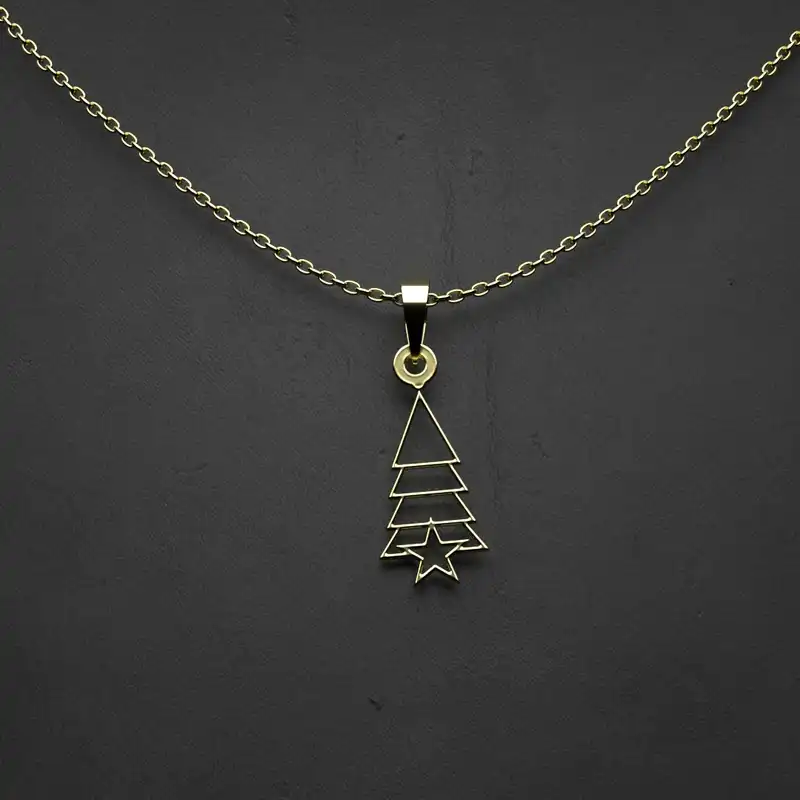 گردنبند طلا 18 عیار زنانه مدوپد مدل درخت کد AA2-1-1226