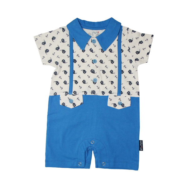 سرهمی نوزادی آدمک مدل جنتلمن رنگ آبی