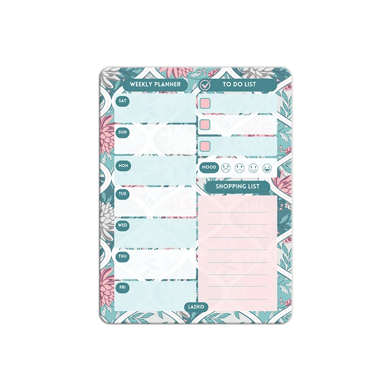 تخته وایت برد لاژید مدل برنامه ریزی سایز 14x18 سانتی متر 