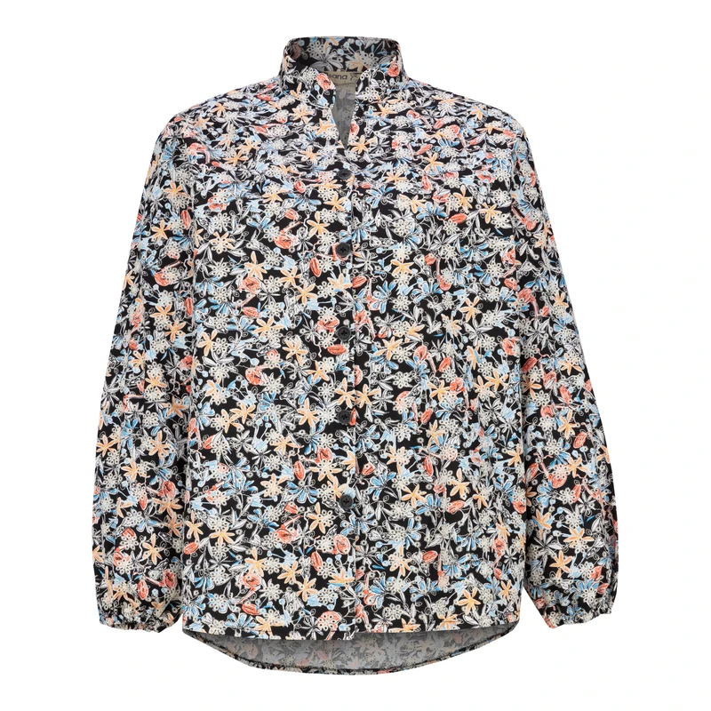 شومیز آستین بلند یقه ایستاده زنانه السانا مدل میانا کد 2462