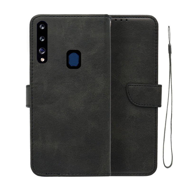 کیف کلاسوری مدل Night مناسب برای گوشی موبایل سامسونگ Galaxy A20s به همراه بندآویز