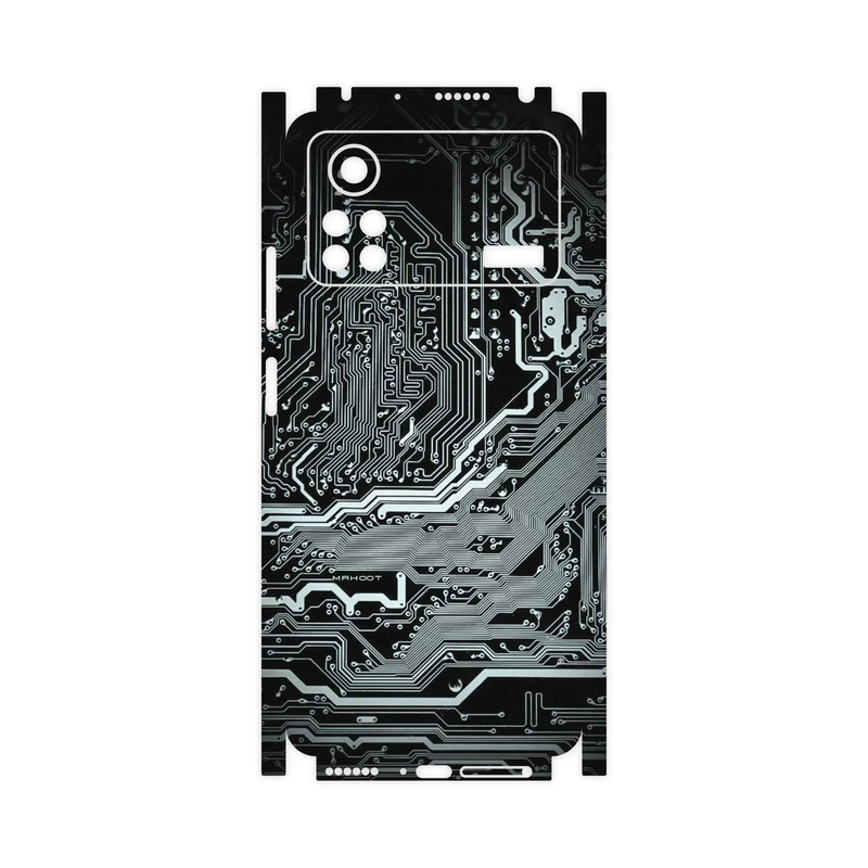 برچسب پوششی ماهوت مدل Black-Printed-Circuit-Board-FullSkin مناسب برای گوشی موبایل شیائومی Poco X4 Pro 5G