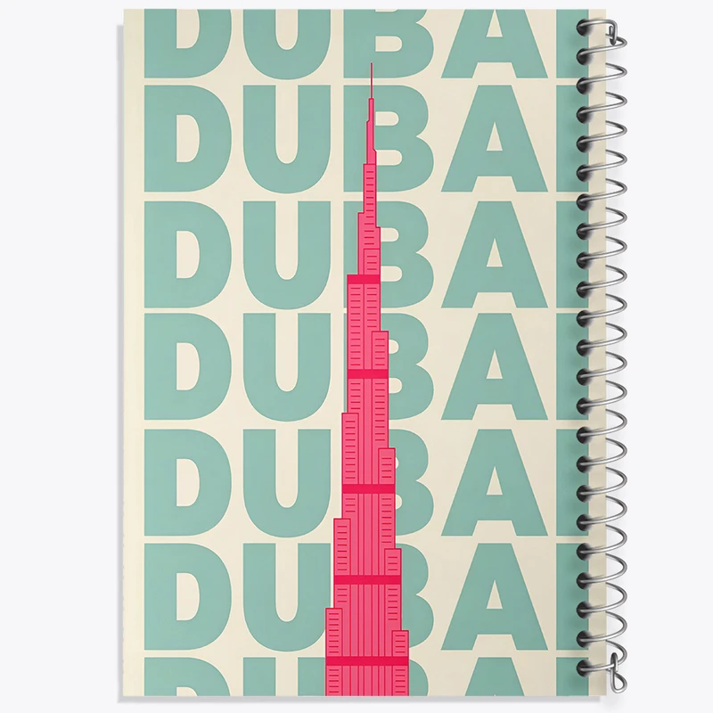 دفتر شطرنجی 50 برگ خندالو طرح دبی (Dubai) کد F5955