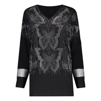 تونیک آستین بلند زنانه مدل تمام نگین 90