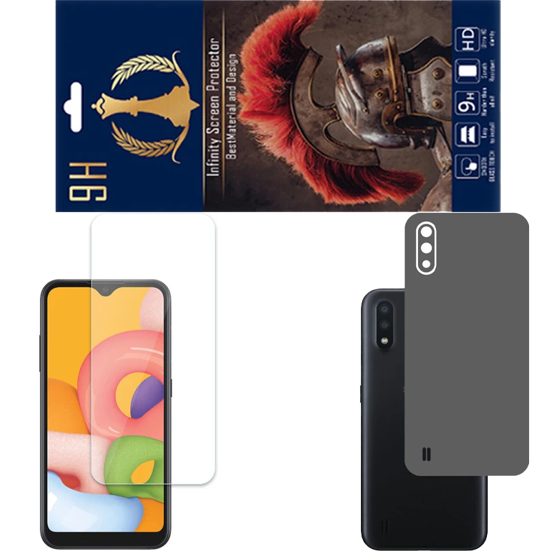 محافظ صفحه نمایش اینفینیتی مدل PRO مناسب برای گوشی موبایل سامسونگ GALAXY A01 به همراه برچسب پوششی