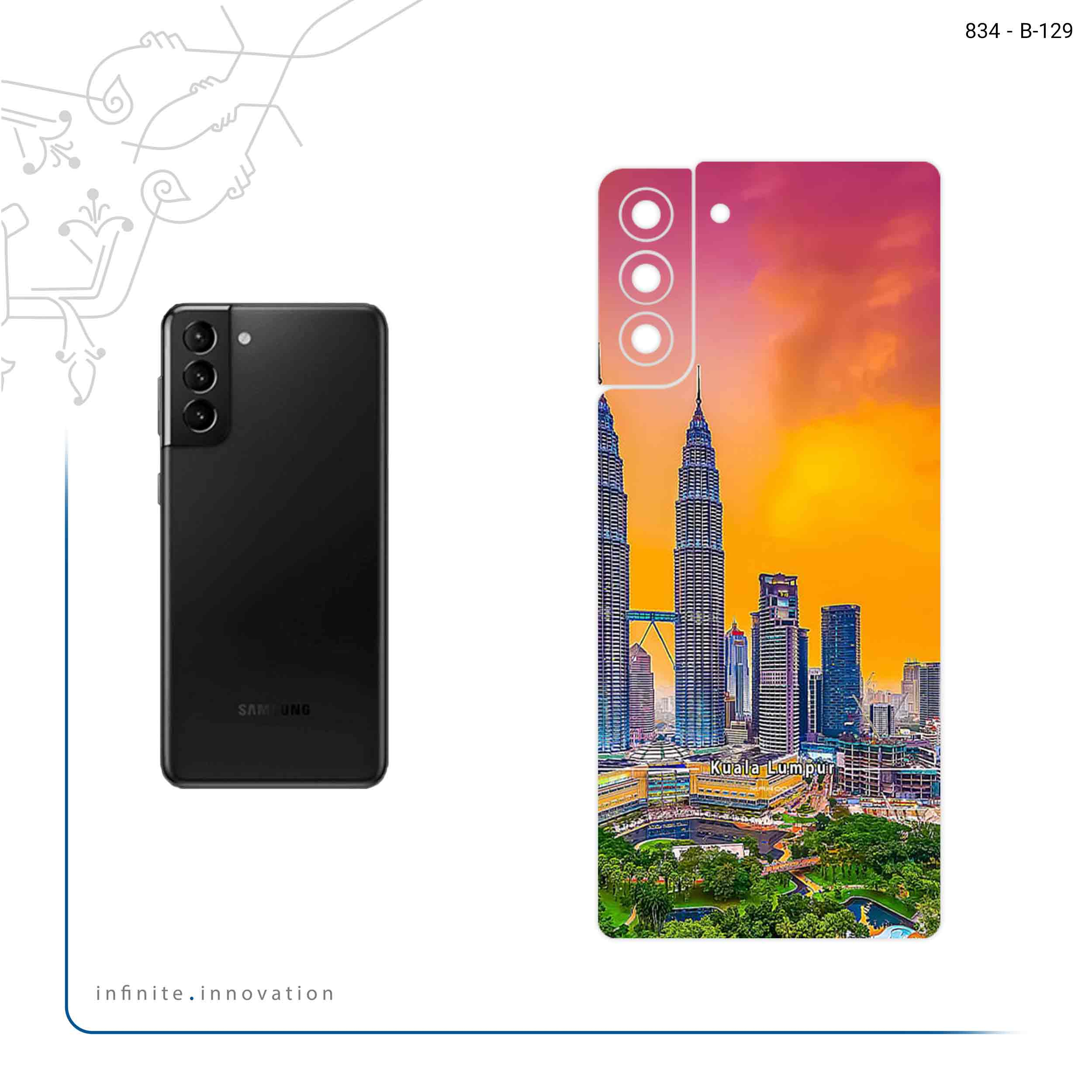 برچسب پوششی ماهوت مدل City of Kuala Lumpur مناسب برای گوشی موبایل سامسونگ Galaxy S21 Plus 5G