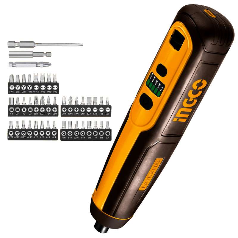 پیچ گوشتی شارژی اینکو مدل CSDLI04062 مجموعه 43 عددی