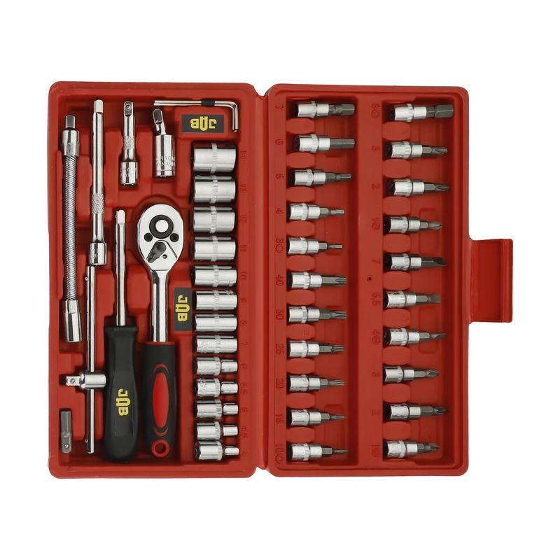 آچار و سری بکس و پیچ گوشتی جاب مدل JB-4600 مجموعه 46 عددی