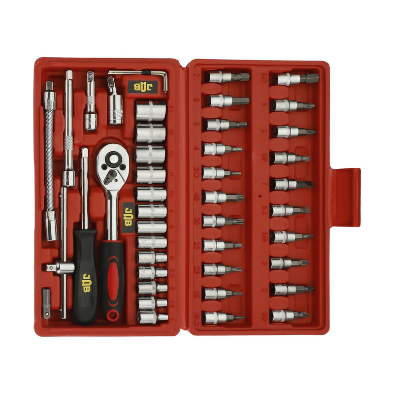 آچار و سری بکس و پیچ گوشتی جاب مدل JB-4600 مجموعه 46 عددی