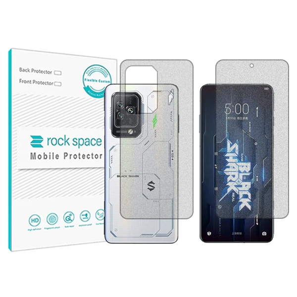 محافظ صفحه نمایش مات راک اسپیس مدل HyMTT مناسب برای گوشی موبایل شیائومی Black Shark 5 Pro به همراه محافظ پشت