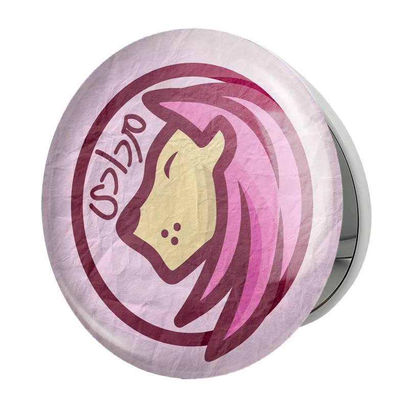 آینه جیبی خندالو طرح ماه تولد مردادمدل تاشو کد 2361 