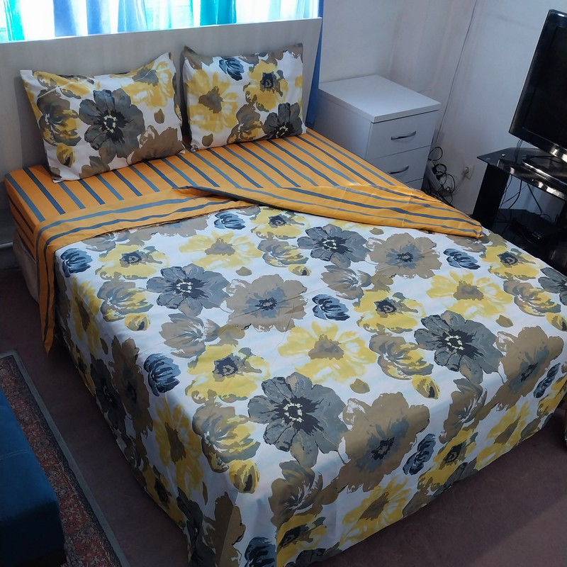 روکش لحاف مدل آبرنگی niki11 دو نفره سایز 220×240 سانتی متر