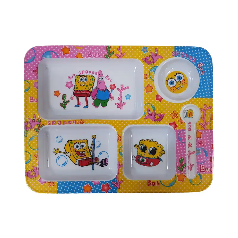 ظرف غذای کودک مدل باب اسفنجی و پاتریک کد 702