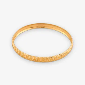 النگو طلا کم اجرت 18 عیار زنانه ناریا مدل SH3-6 سایز 2