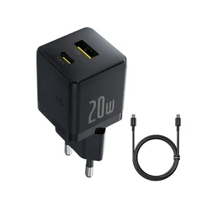 Baseus CCZC20UE Wall Charger 20W 2Ports with Type-C Cable