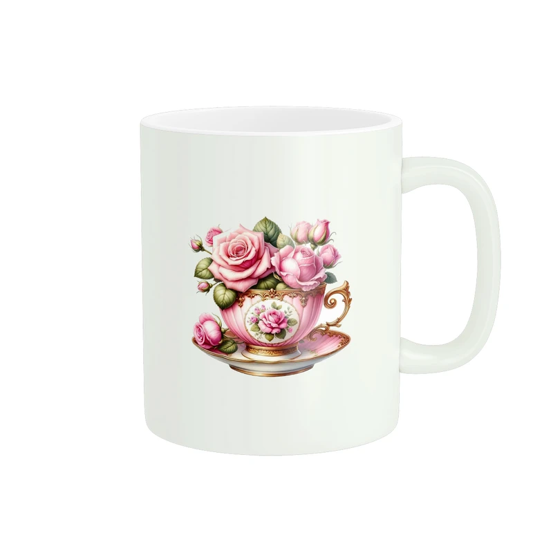 ماگ پاد آفرین طرح گل کد 1004