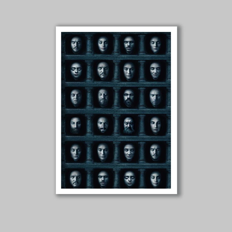 تابلو لیلیان طرح سریال بازی تاج و تخت کد LA-G10263 فریم سفید