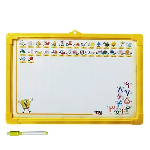 تخته وایت برد مدل باب اسفنجی سایز 24×34 سانتی متر به همراه ماژیک