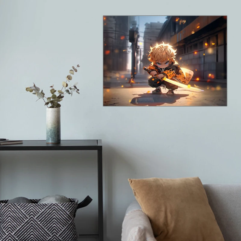 پوستر گوفی مدل زنیتسو کیوت و خفن دیمن اسلیر انیمه شیطان کش کد CUTE11