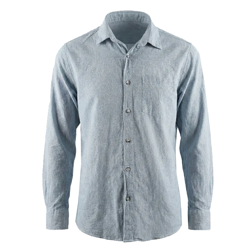 پیراهن آستین بلند یقه برگردان مردانه مدل KS22