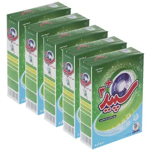 پودر ماشین لباسشویی سپید مدل New Plus وزن 500 گرم بسته 5عددی
