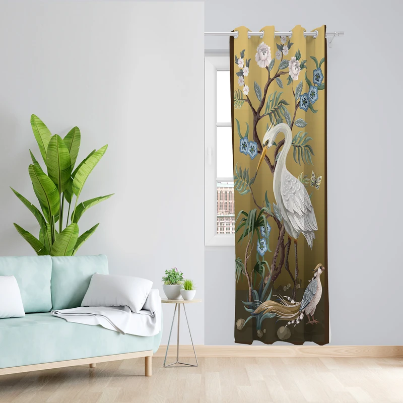 پرده طرح لک لک مدل مخمل پانچی کد 2717 z سایز 140x200 سانتی متر