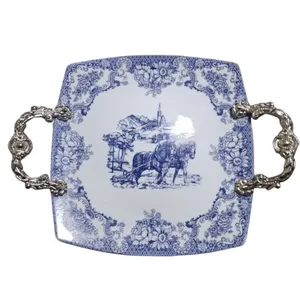 ظرف سرو چینی پردیس کاشان مدل ویلیج