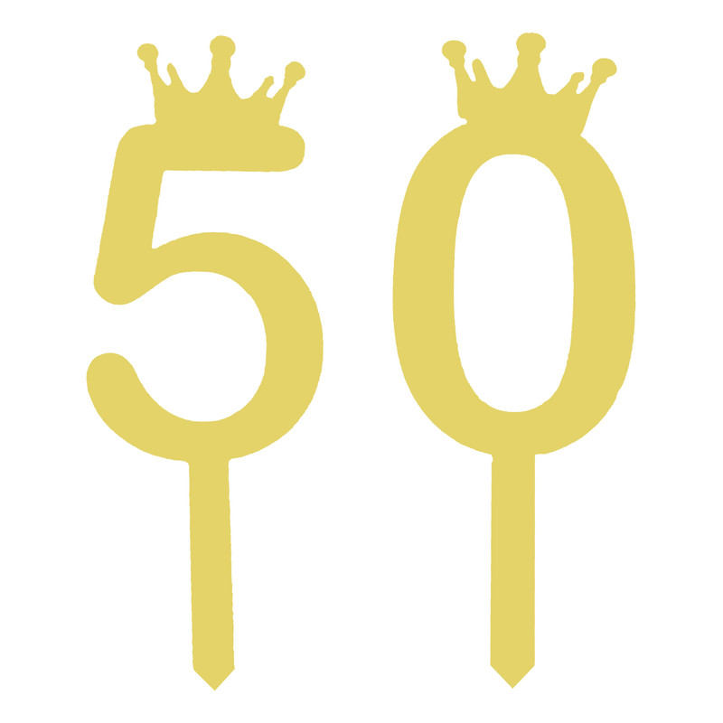 تاپر کیک هانستو مدل عدد 50 کد TPN50 مجموعه 2 عددی