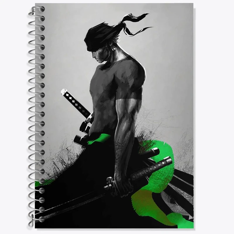 دفتر لغت 50 برگ خندالو مدل زورو انیمه وان پیس One Piece کد 17247