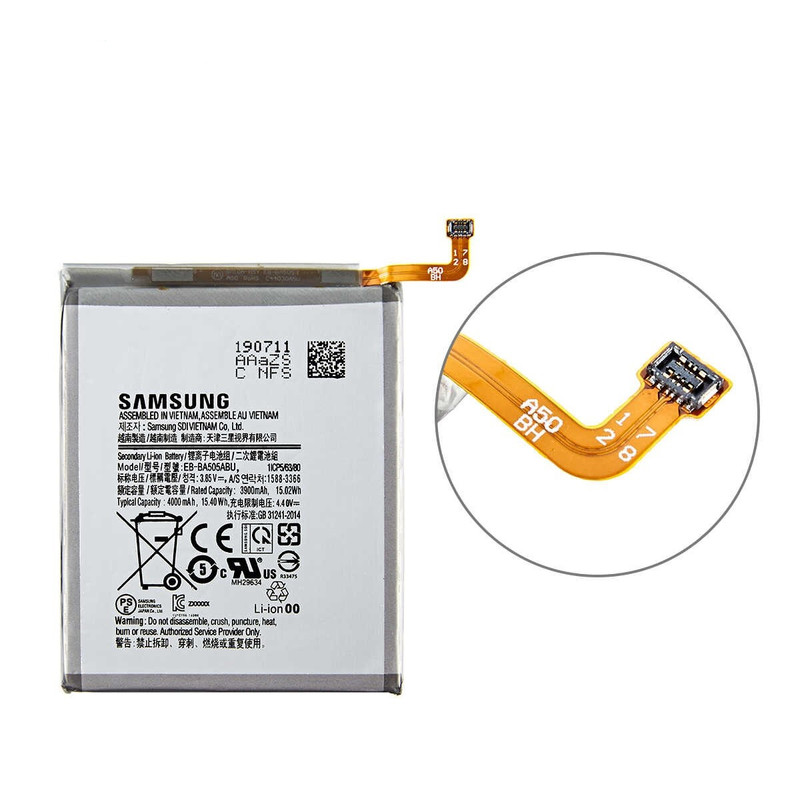 باتری موبایل مدل EB-BA505ABN ظرفیت 4000 میلی آمپر ساعت مناسب برای گوشی موبایل سامسونگ GALAXY A50