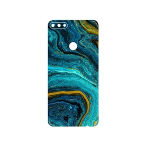 MAHOOT Turquoise marblewith golden streaks Cover Sticker for Huawei Y7 Prime 2018