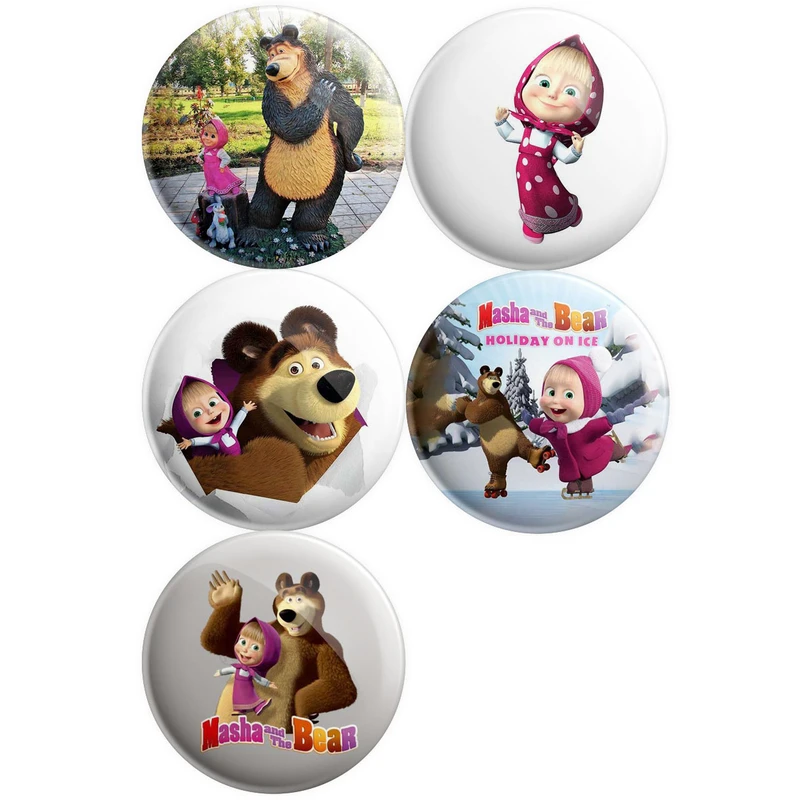 پیکسل پرمانه طرح ماشا و میشا کد pmg5.12132 مجموعه 5 عددی