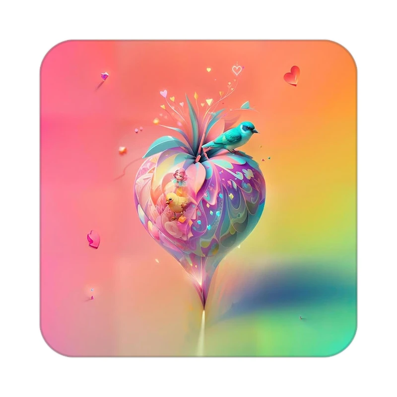 زیر لیوانی کاکتی مدل عاشقانه کد mp11354