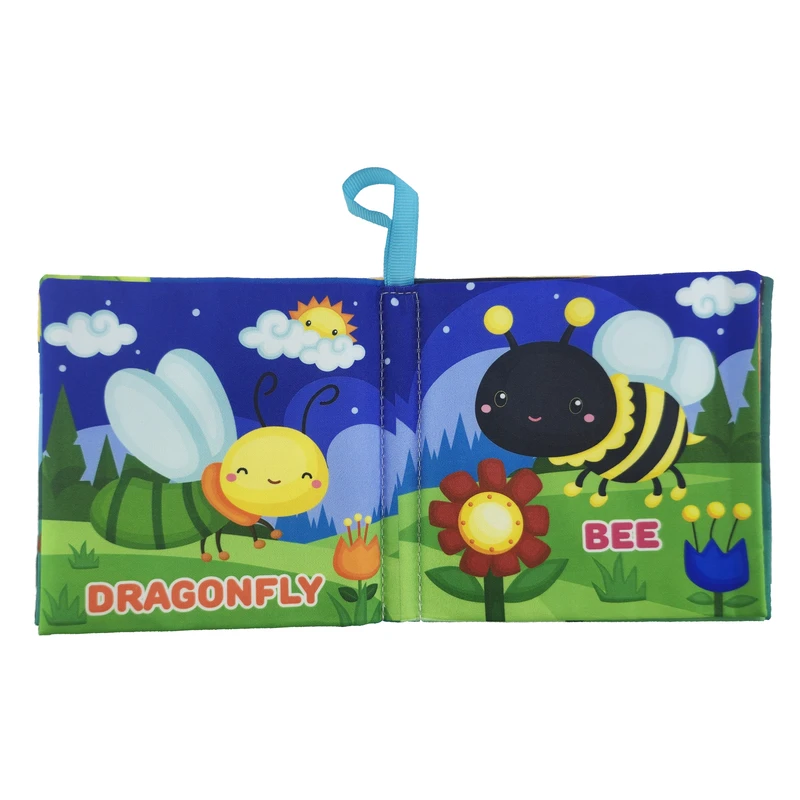 بازی آموزشی مدل کتاب پارچه ای سوتک دار طرح شناخت حشرات کد 5-66533