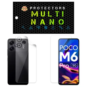 Multi Nano X-SFT Screen Protector For Xiaomi Poco M6 Pro 5G with back skin