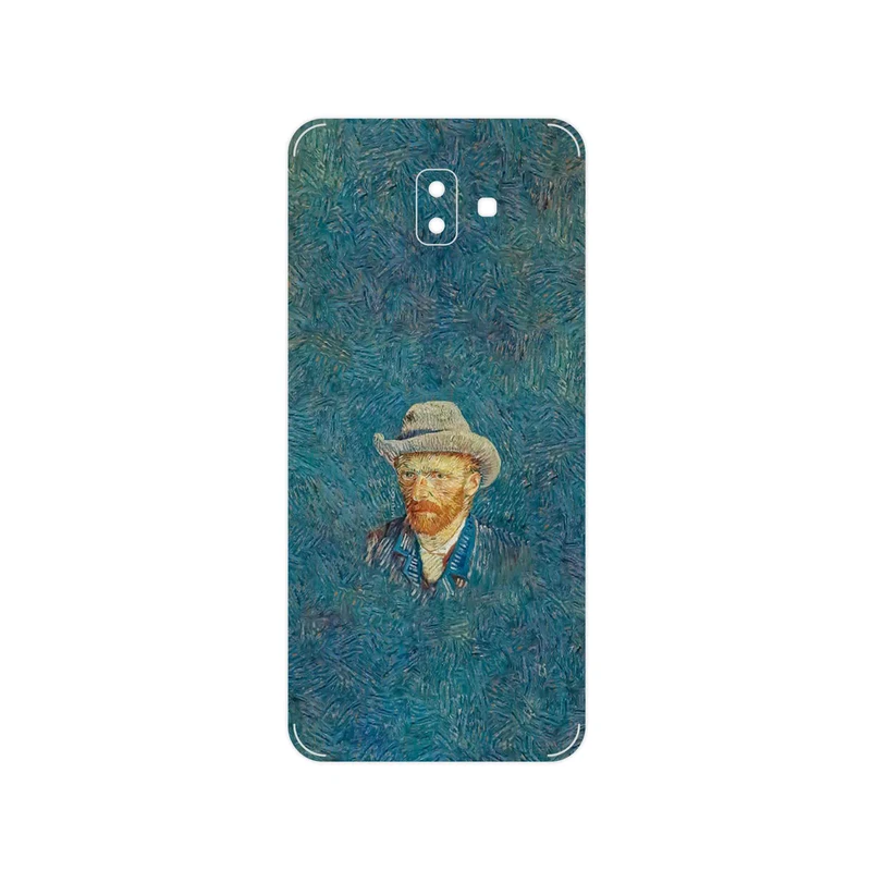 برچسب پوششی ماهوت مدل Self portrait with a gray felt hat مناسب برای گوشی موبایل سامسونگ Galaxy J6 Plus