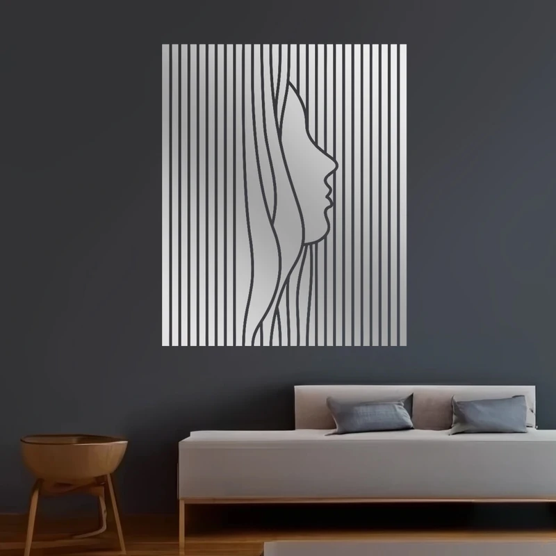 آینه پلکسی گلس مدل دکوراتیو کد N64 مجموعه 37 عددی