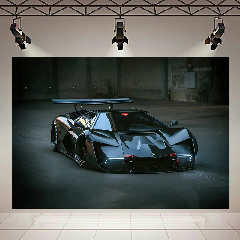 تابلو شاسی طرح ماشین مدل کانسپت Lamborghini Countach کد AR723