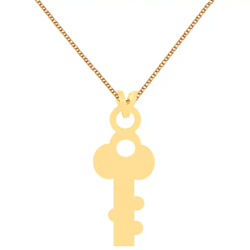 گردنبند طلا 18 عیار زنانه کرابو طرح کلید مدل Kr71835