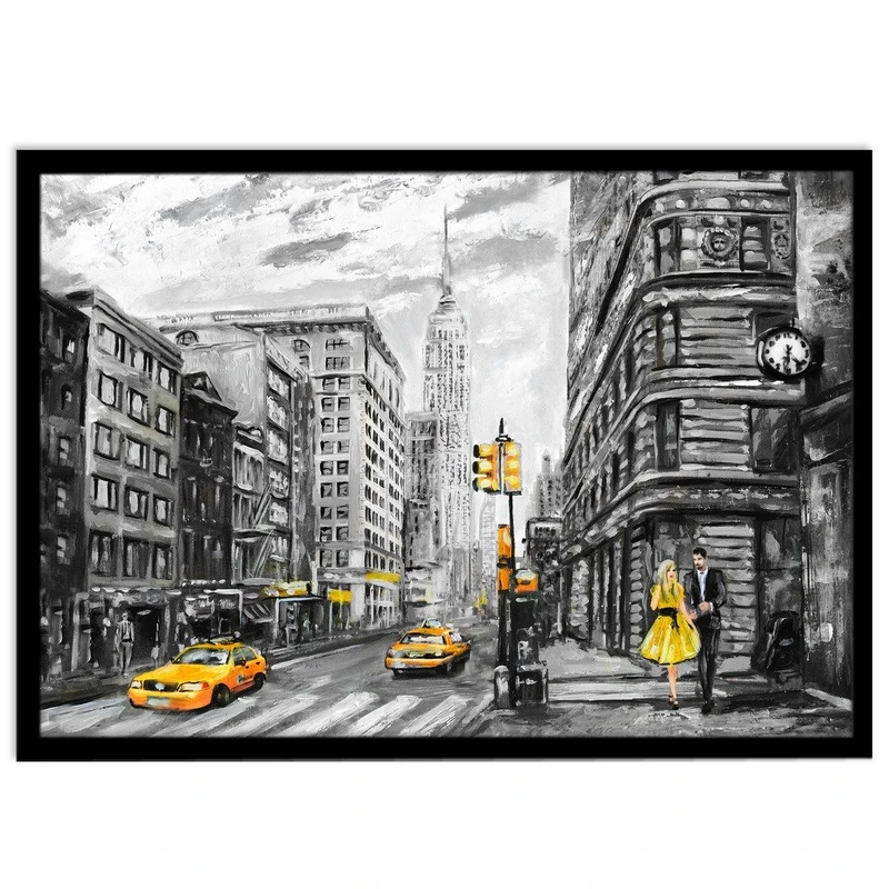 تابلو نوری بکلیت طرح طراحی آبرنگ خیابان مدل B-S1353