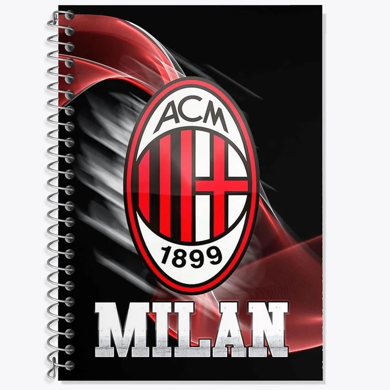 دفتر زبان 50 برگ خندالو مدل دو خط طرح باشگاه آث میلان کد 27255