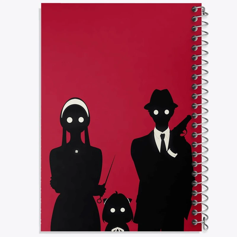 دفتر ژورنال نویسی 50 برگ خندالو مدل نقطه ای طرح خانواده فورجر انیمه اسپای ایکس فمیلی Spy x Family کد 24191