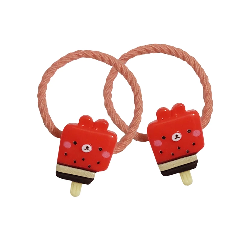 کش مو دخترانه طرح بستنی کد 170168 مجموعه 2 عددی