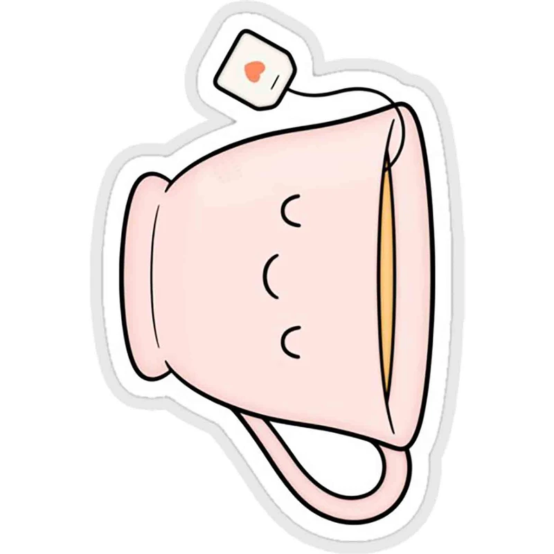 استیکر لپ تاپ طرح cup of tea کد ST419