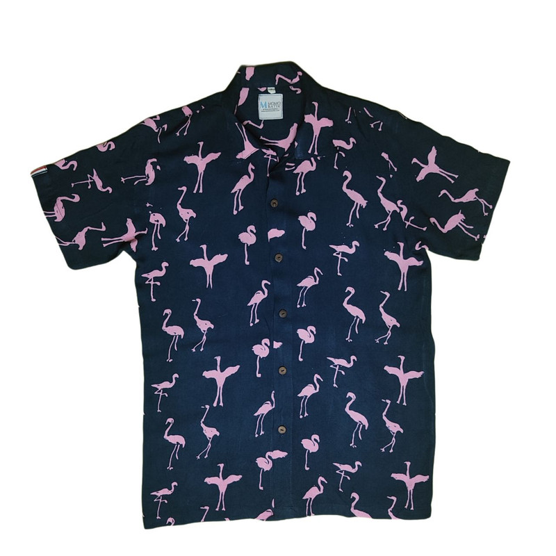 شومیز آستین کوتاه یقه برگردان زنانه مدل فلامینگو