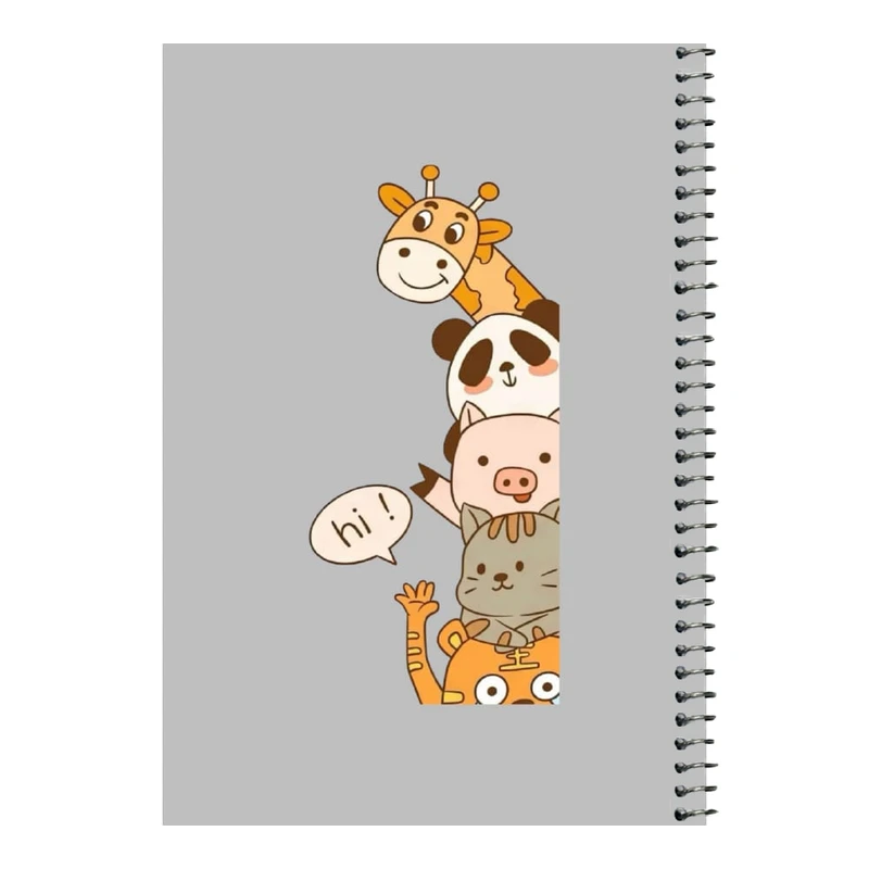 دفتر مشق 80 برگ اس جی مدل حیوانات بامزه    