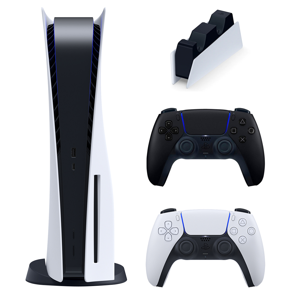 نکته خرید - قیمت روز کنسول بازی سونی مدل PlayStation 5 ظرفیت 825 گیگابایت ریجن 1216A اروپا به همراه دسته اضافه و پایه شارژر خرید